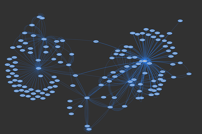 Network graph of the BURN token after 2 speakeasies